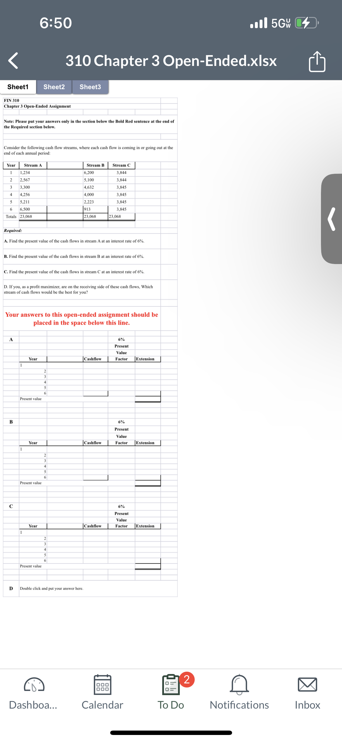  Chapter 3 Open-Ended Assignment Note: Please put your answers only in