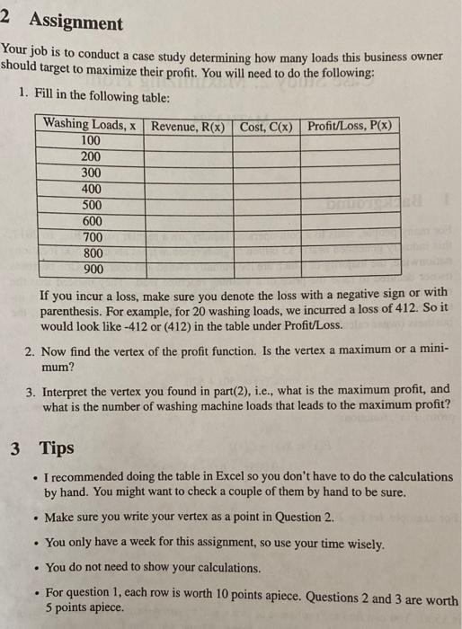  2 Assignment Your job is to conduct a case study determining