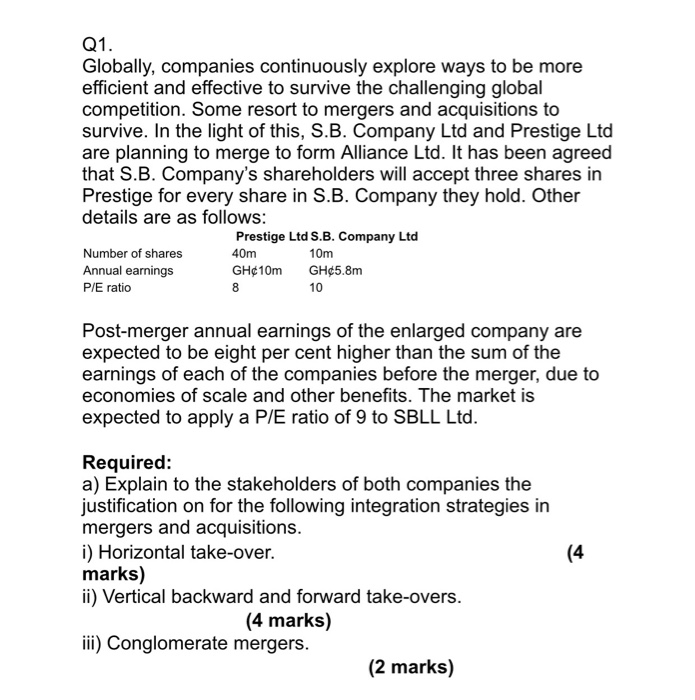 Q1. Globally, companies continuously explore ways to be more efficient and