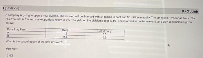 Answer is not 8.65 or 6.55. Please provide the correct answer. Thank