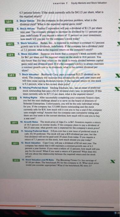 the dividend yield? What is the expected capital gains yield? CHAPTER 7