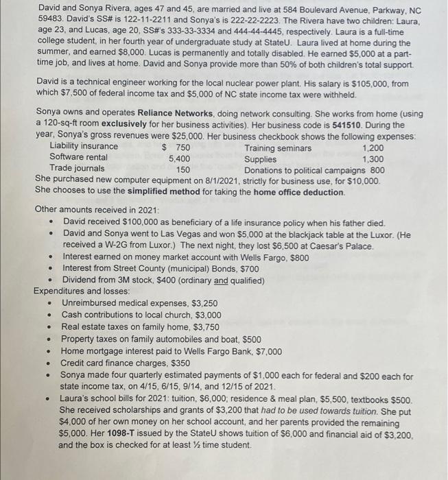 ages 47 and 45, are married with two children. Jessica age 23,