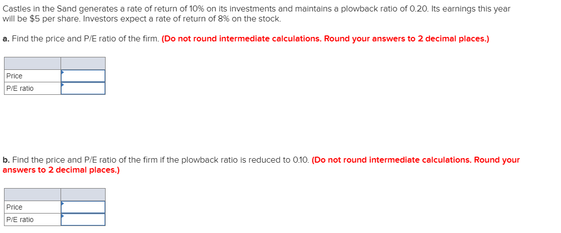 up!` Here are data on two stocks, both of which have discount