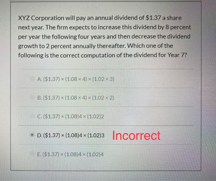 What is the correct answer and why? I thought D was right