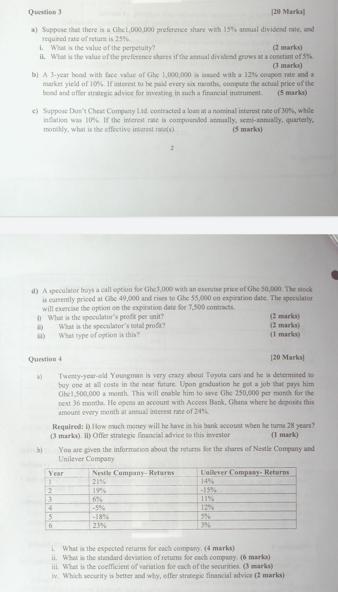 Question 3 [20 Marks) a) Suppose that there is a Ghc