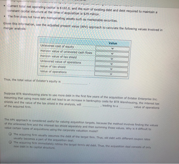 E BTR Warehousing, which is considering the acquisition of Exteter Enterprise Inc.,