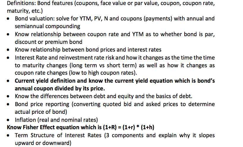 Definitions: Bond features (coupons, face value or par value, coupon, coupon