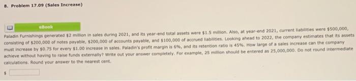 2021, total assets for Arrington Inc. were $1.9 million and accounts payable