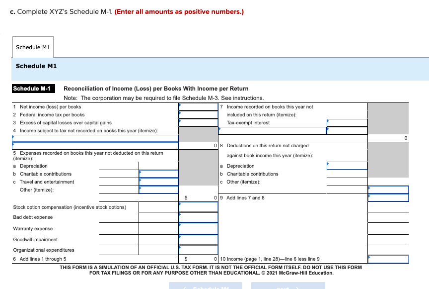 Exhibit 16-6. XYZ corporation Income statement for current year Book Income Revenue