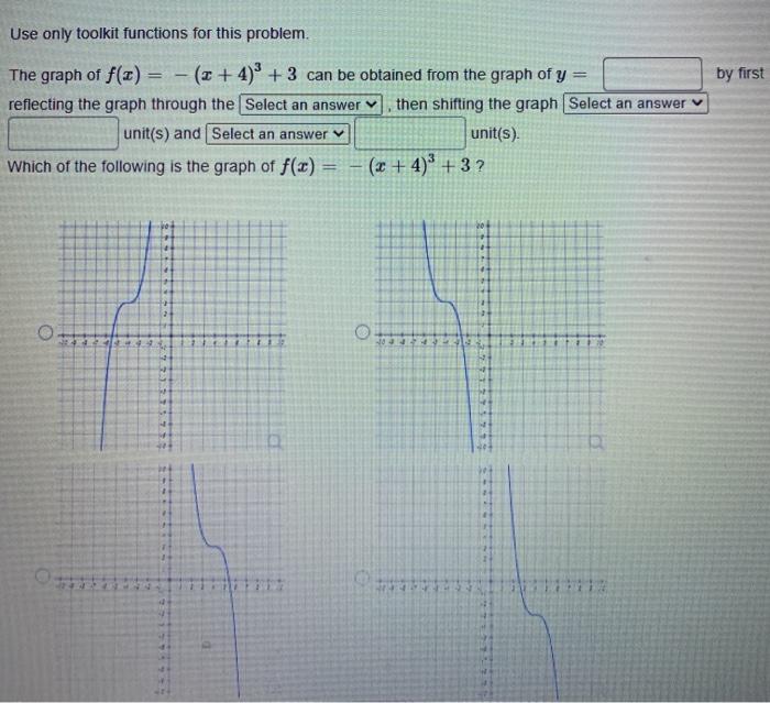  Use only toolkit functions for this problem. by first The graph
