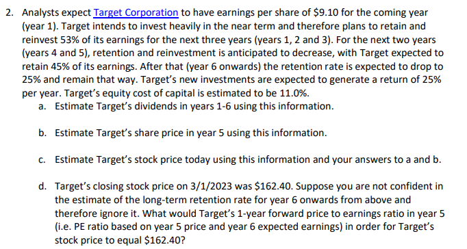  Can someone help me with these please. 2. Analysts expect to