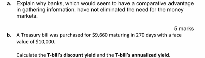  a. Explain why banks, which would seem to have a comparative