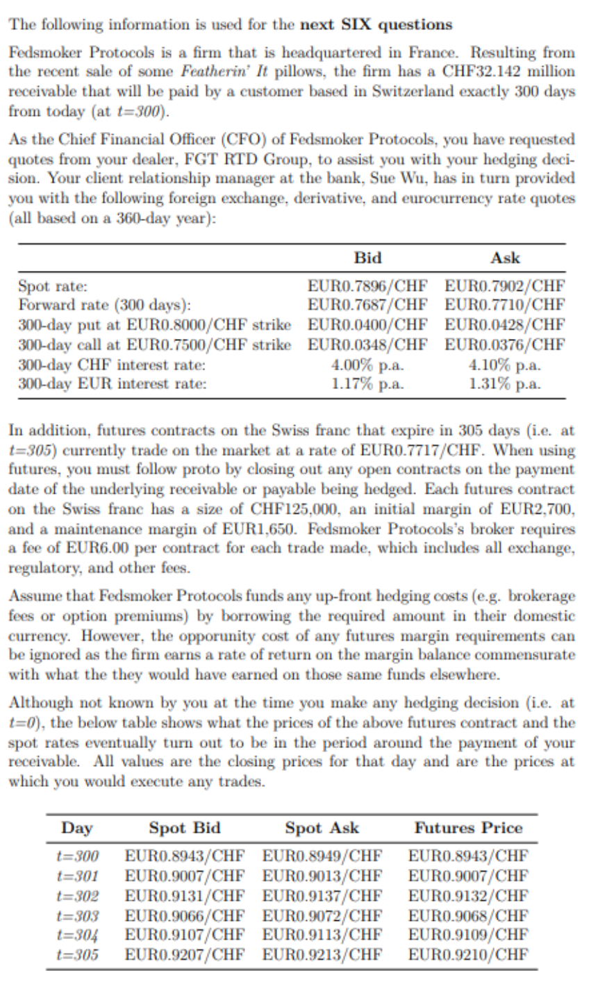  answer : b The following information is used for the next