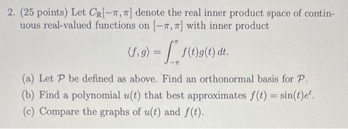  using sage. p is F,g 2. (25 points) Let CR(-7, 7]