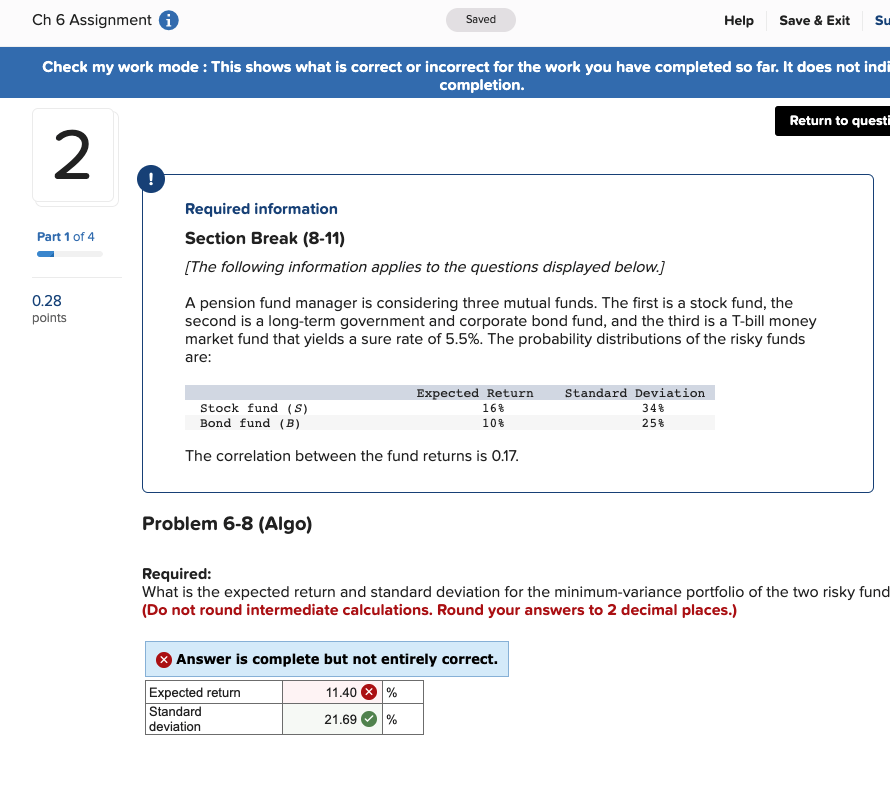  Ch 6 Assignment Saved Help Save & Exit Su Check my