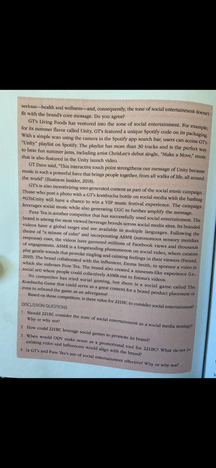 cial media content (but examples suggest the ways brands can truly integrate