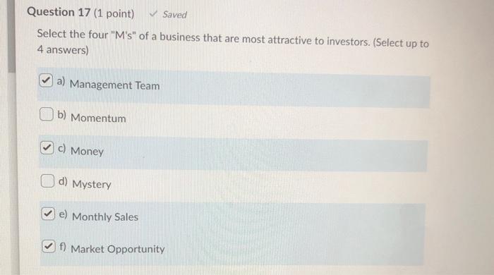 ventures d) salary-replacement or lifestyle firms Question 15 (1 point) Saved Free