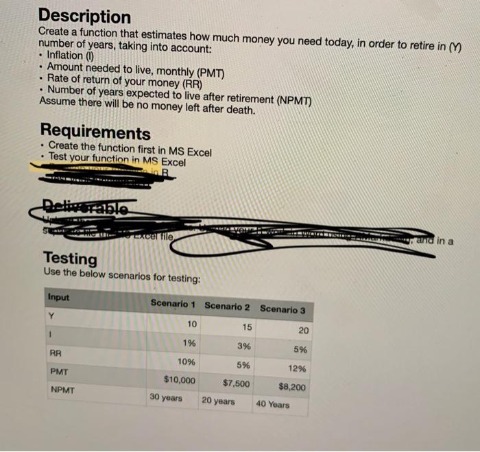  Description Create a function that estimates how much money you need
