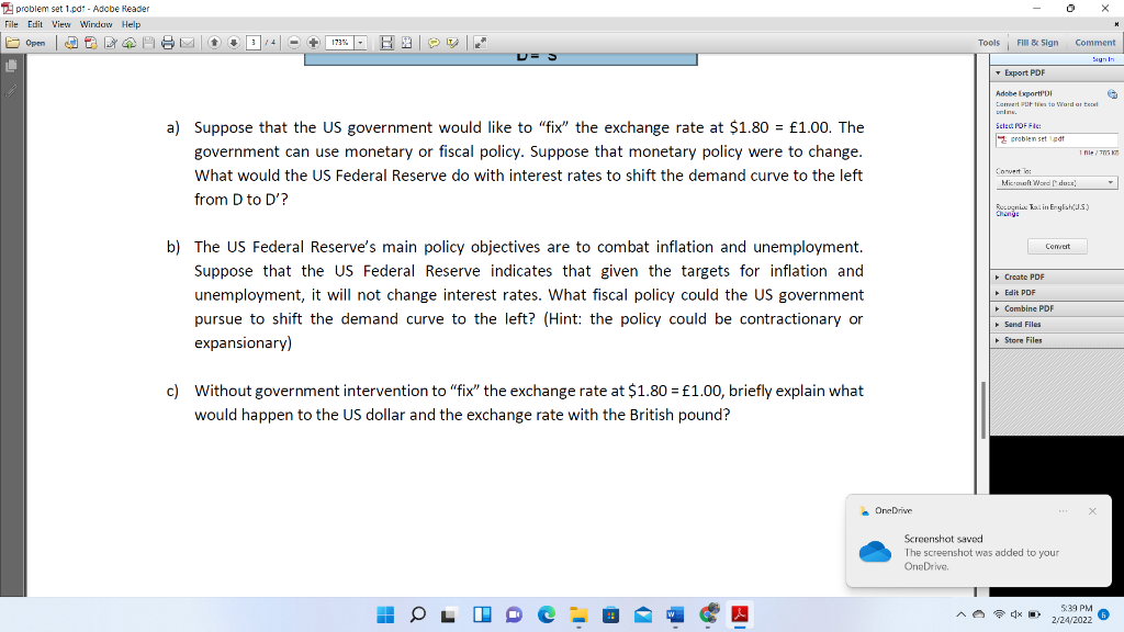 problem set 1.pdf - Adobe Header File Edit View Window Help