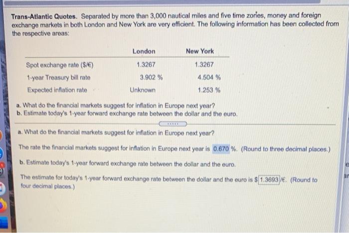 correctly. Derek Tosh and Yen-Dollar Parity. Derek Tosh is attempting to determine