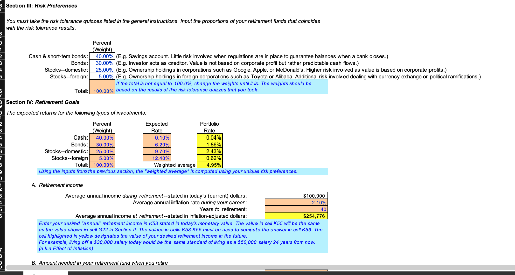will expect to reach your goals. PLEASE ALSO DOUBLE CHECK CALCULATIONS ARE