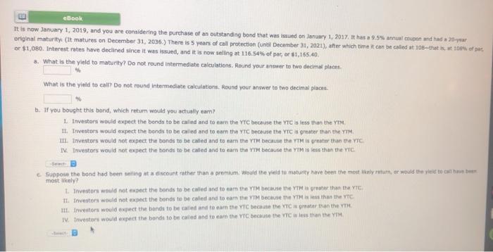 to maturity remains constant for the next two years. What will the