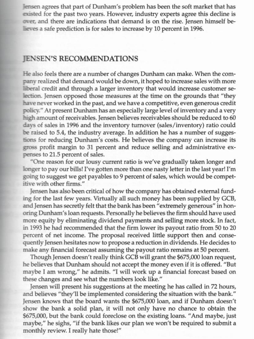 from the Graham County Bank (GCB). For the most part, Dunham has