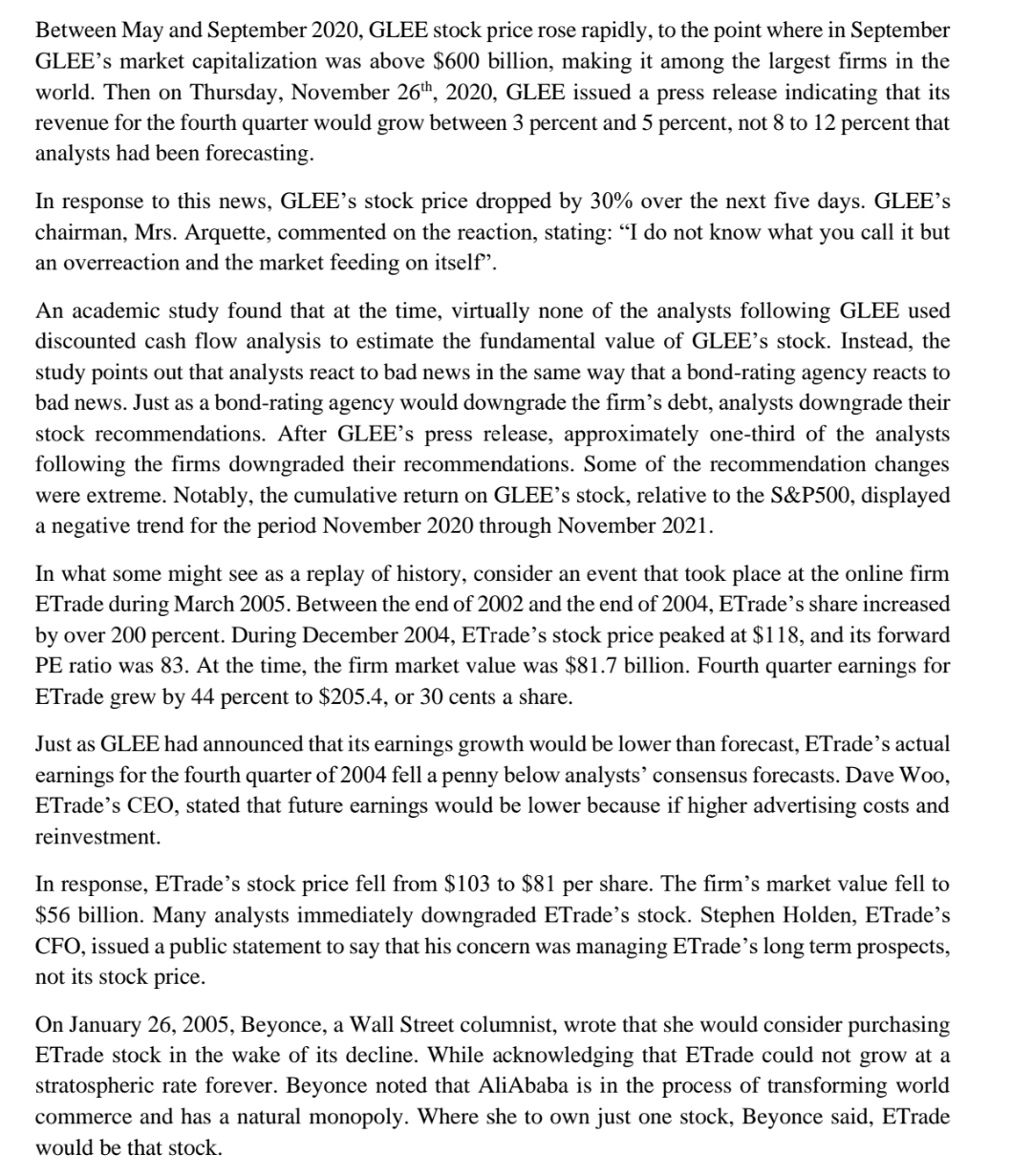 what is the expected question that will asked about this case