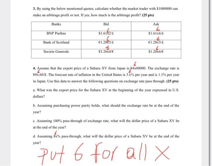 put 6 for all x! for example: if it is 2x35$ then