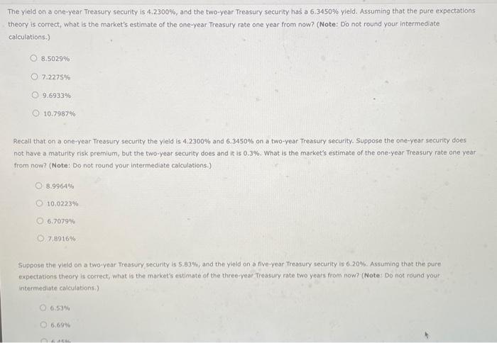 interest rates can be-used to estimate future short-term interes rates. Based on