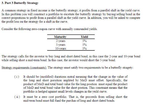 Question 1 - Compute modified duration for the 2-year, 5-year, and