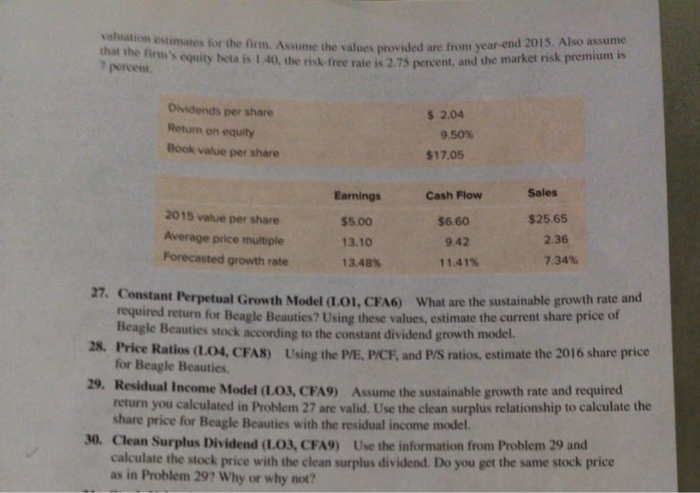 Problem 30 amaton estimates for them h e m is 7 ponent,