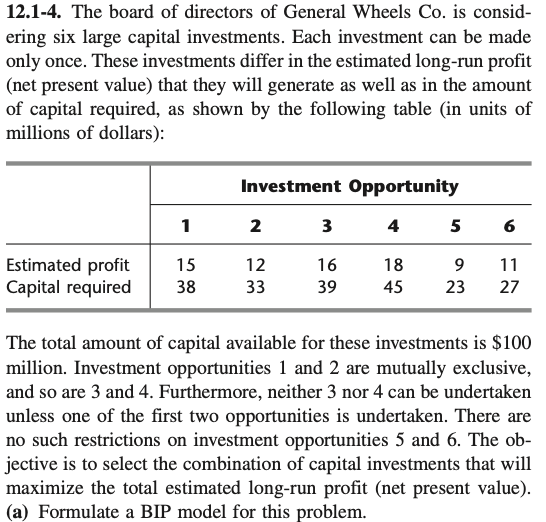 Question 1: Please solve this problem by branch and search also. Question