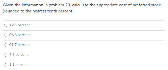 are given the following information concerning Around Town Tours: Debt: 8,500, 7.1