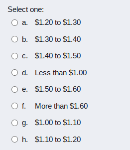 Standard Deviations The following 8 questions refer to the follow returns for