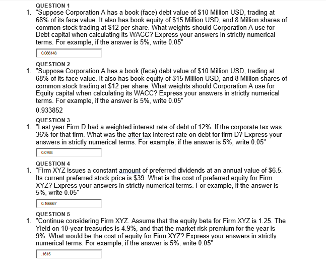  Hello, can you please help me with the last five. i