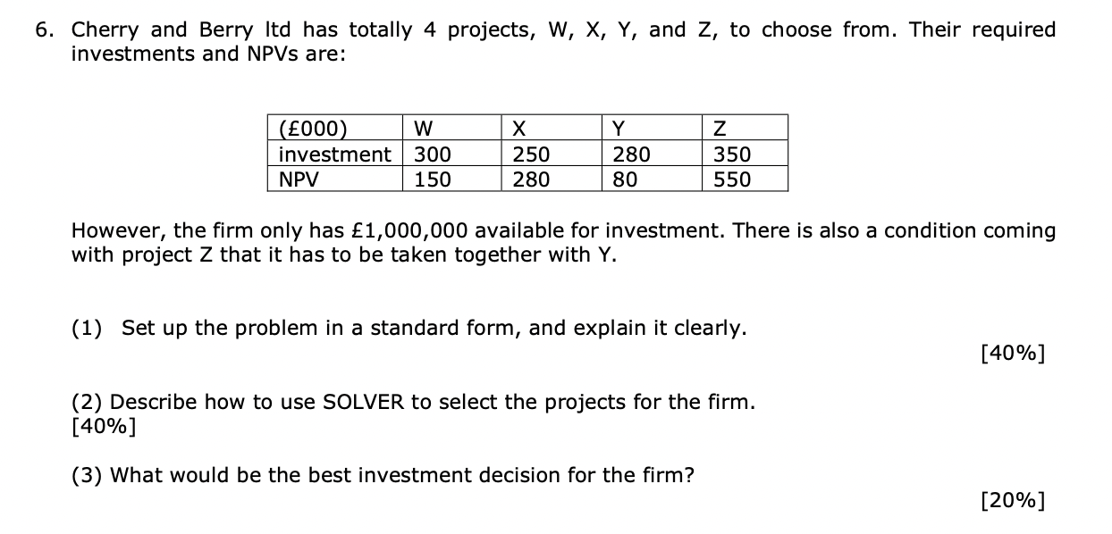 Please could someone help with this NPV past paper question. In the