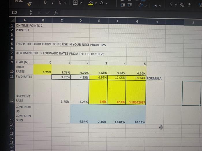  Paste BIU 1 Av $ % 9 J12 F G H