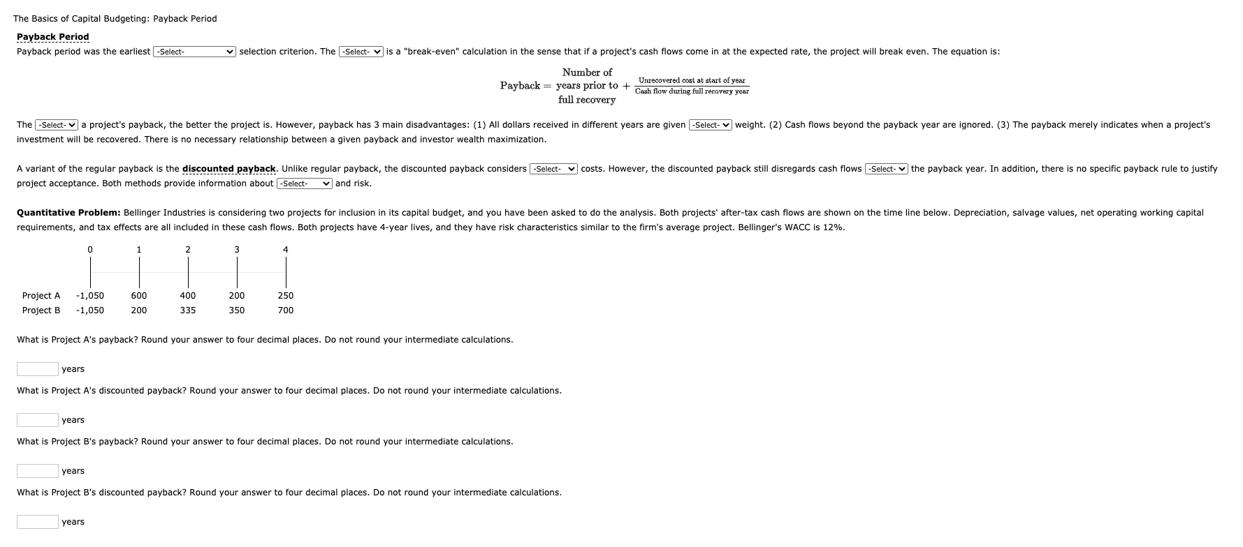 Can you please answer these questions for me? The Basics of Capital