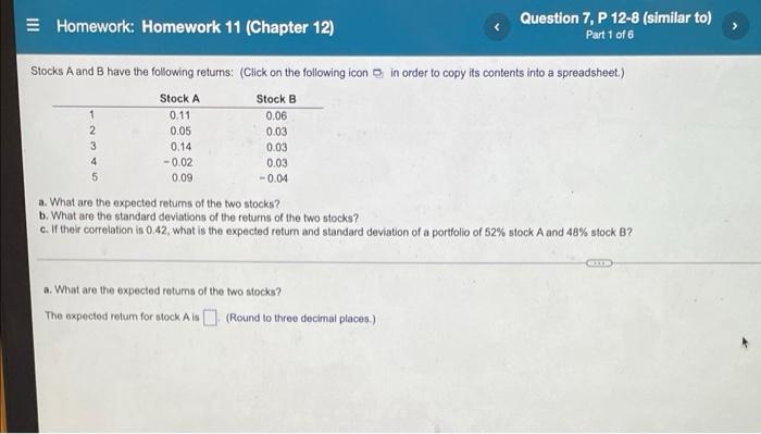 pls solve all = Homework: Homework 11 (Chapter 12) Question 7, P