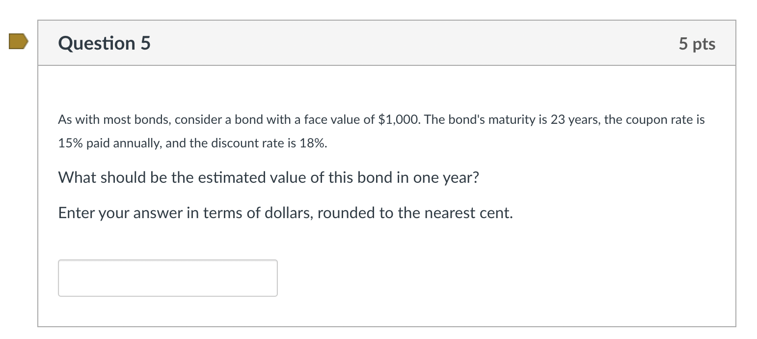  As with most bonds, consider a bond with a face value