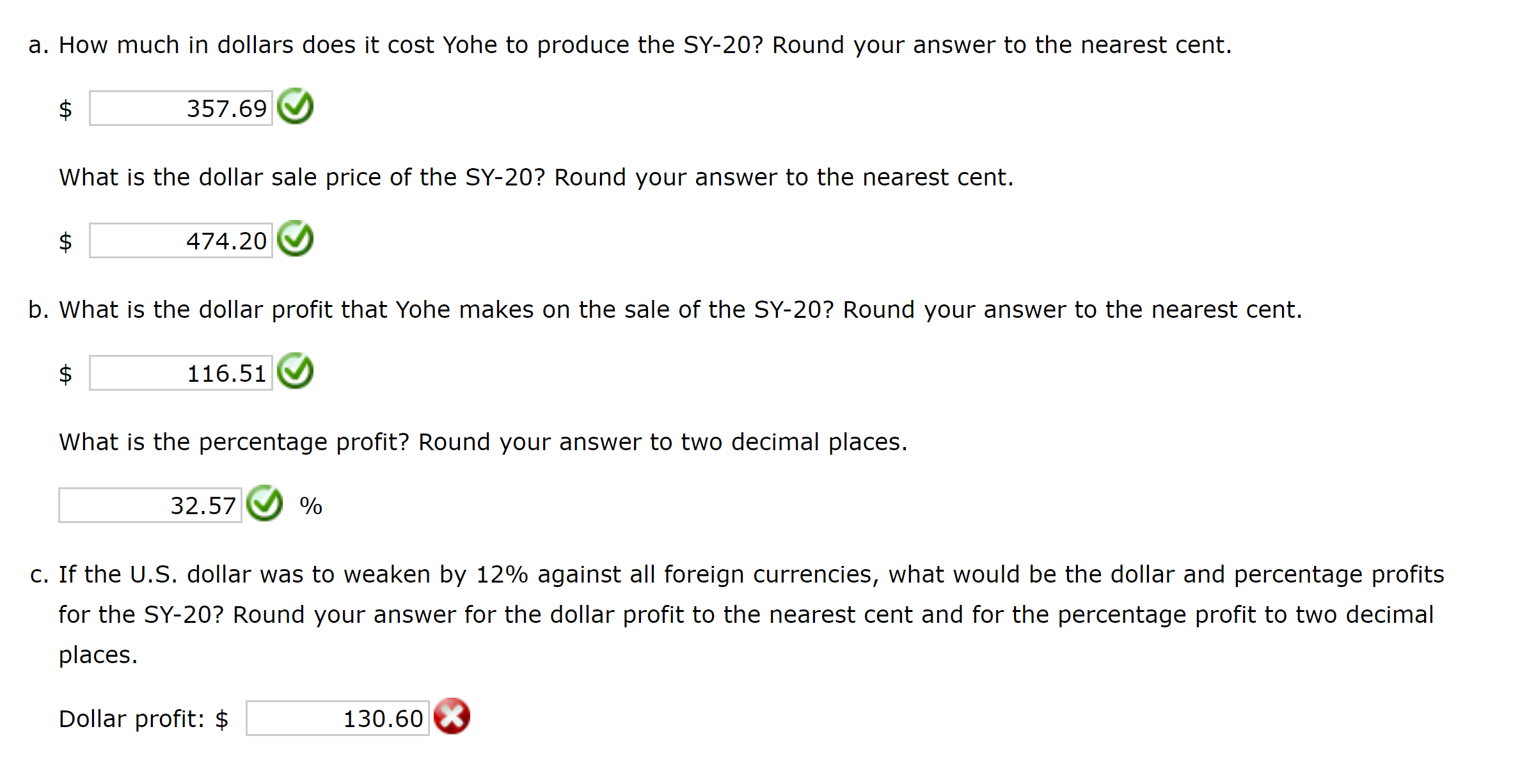 price of the SY-20? Round your answer to the nearest cent. $
