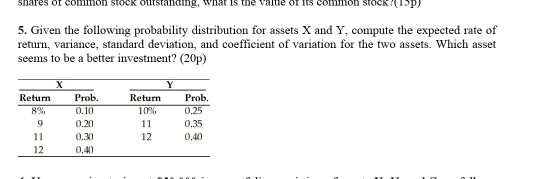  Please solution. StepbyStep snares Or COMMON STOCK Outstanung, what is the