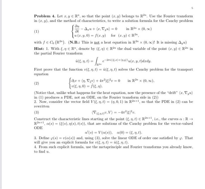  au at Problem 4. Let r.ye R", so that the point