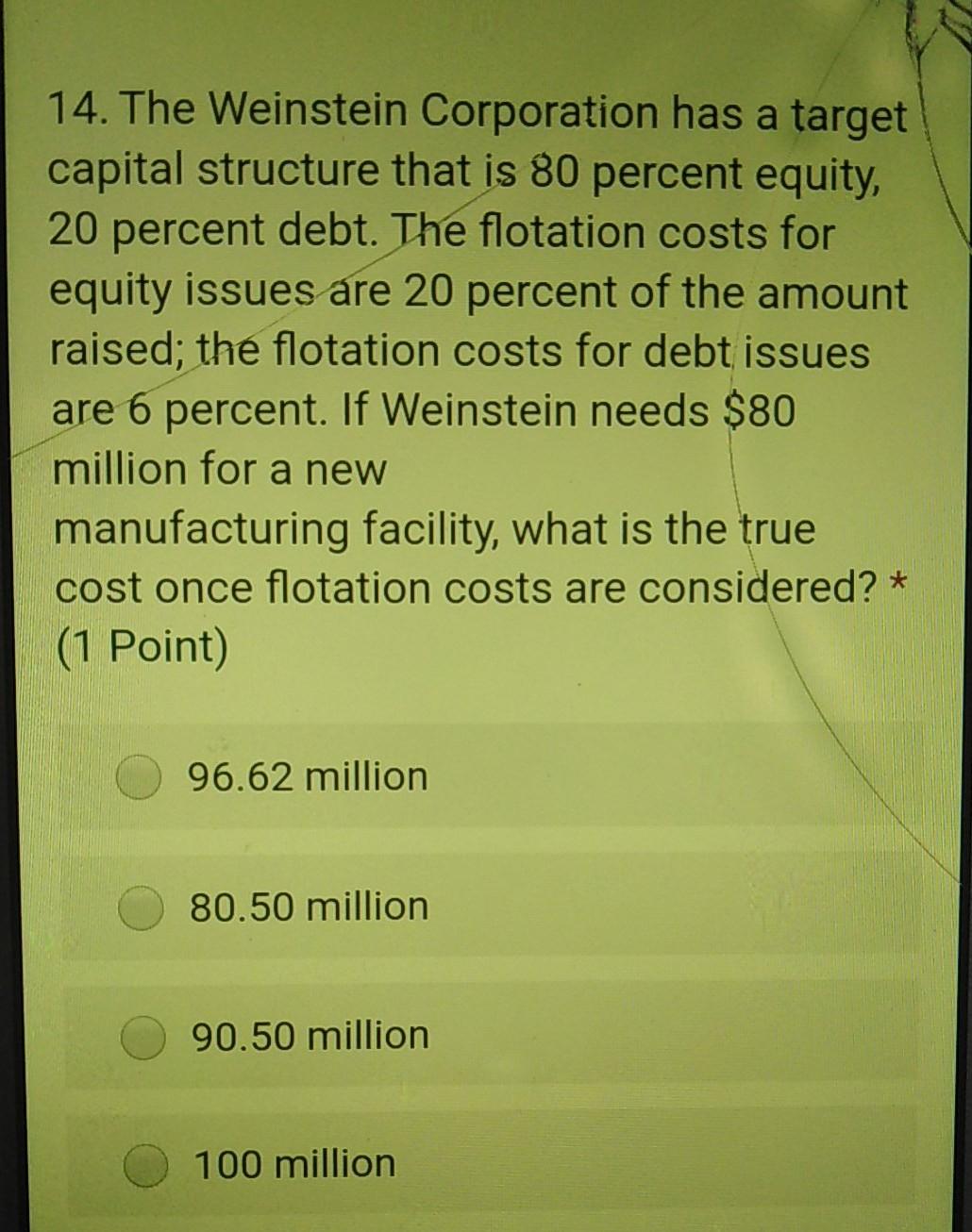  answer quickly please my exam is now please 14. The Weinstein