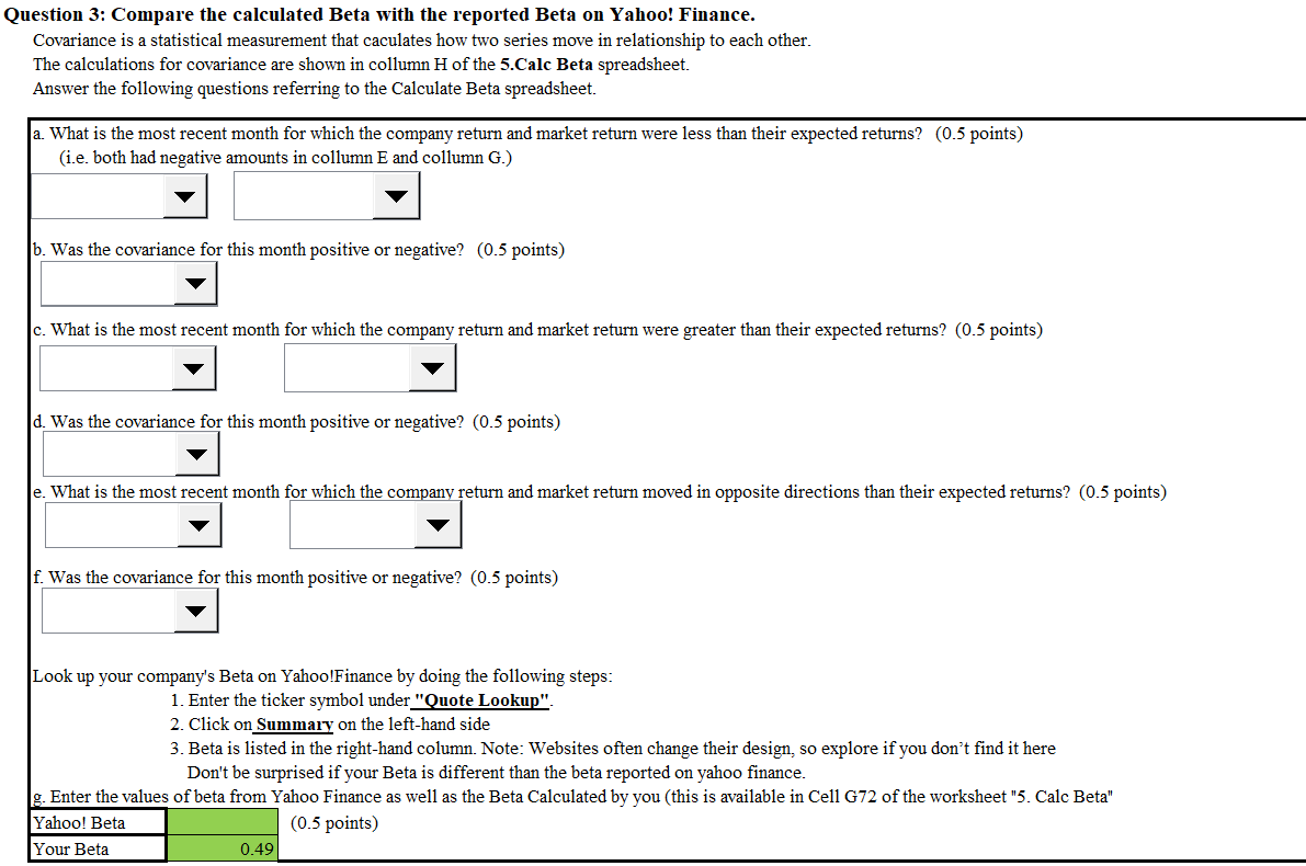 and your text book write the formulas and describe the calculations for