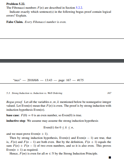  how to do this Problem 5.22. The Fibonacci numbers F(n) are