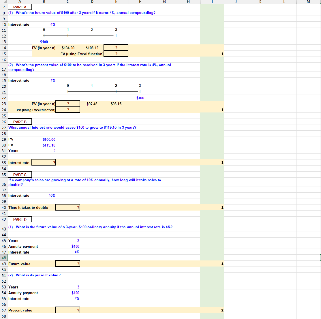 B D E G 7 PART A 8 (1) What's the