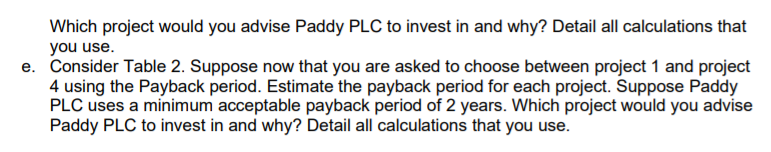 director of Paddy PLC is preparing financial plans and different departments have