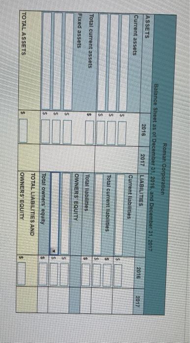the following balance sheet accounts in the popup window, a. construct a